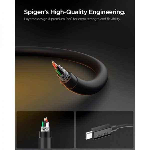 کابل تبدیل USB-C اسپیگن مدل EB6010CC طول 1 متر