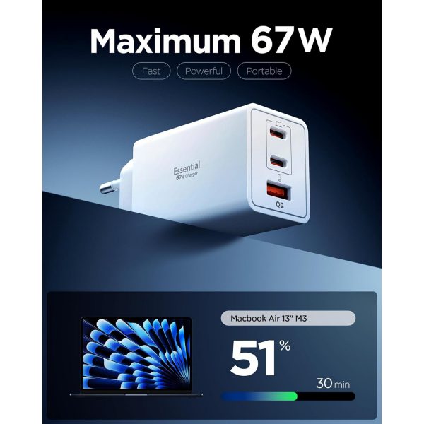شارژر دیواری 67 وات اسپیگن مدل EE673EU