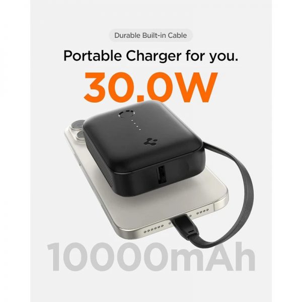 پاوربانک اسپیگن مدل EA3010BT ظرفیت 10000 میلی‌آمپر ساعت
