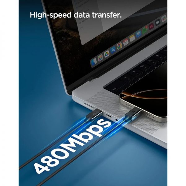 کابل تبدیل USB-C اسپیگن مدل EB6010CC طول 1 متر