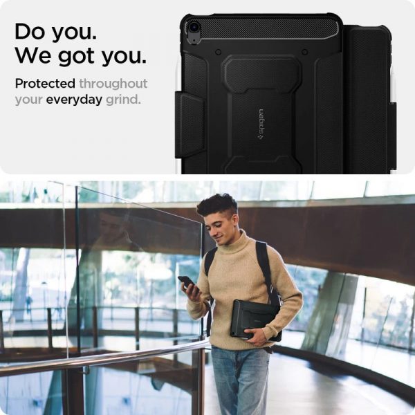 کیف اسپیگن Rugged Armor Pro مناسب برای تبلت iPad Air 11 inch 7th M3 (2025) / iPad Air 11 inch 6th M2 (2024) / iPad Air 10.9 inch 5th (2022) / iPad Air 10.9 inch 4th Generation