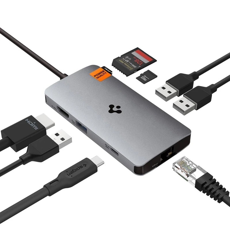 هاب 8 پورت USB-C اسپیگن مدل PD2303