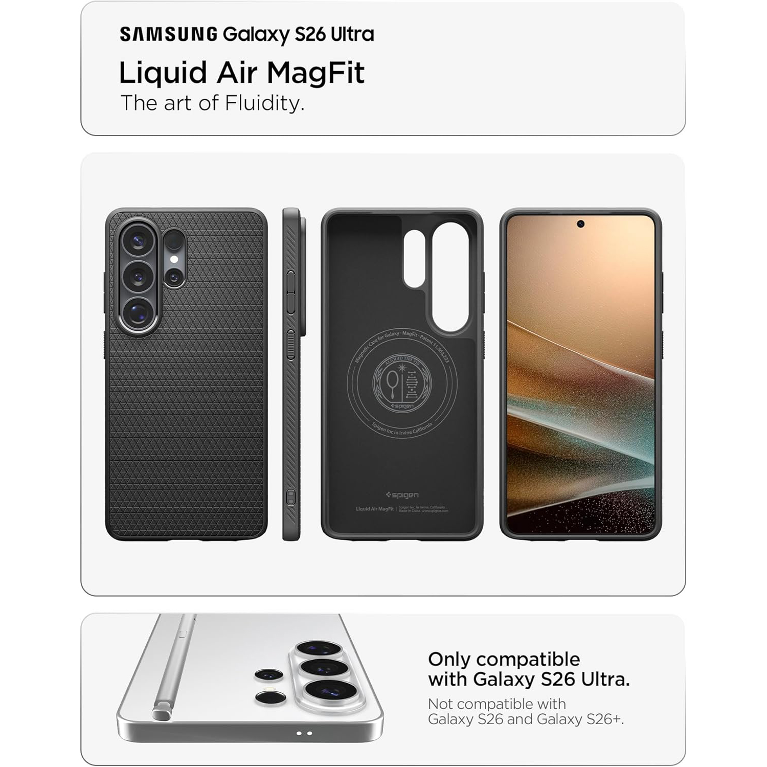 کاور اسپیگن مدل Liquid Air (Mag Fit) گوشی سامسونگ Galaxy S26 Ultra