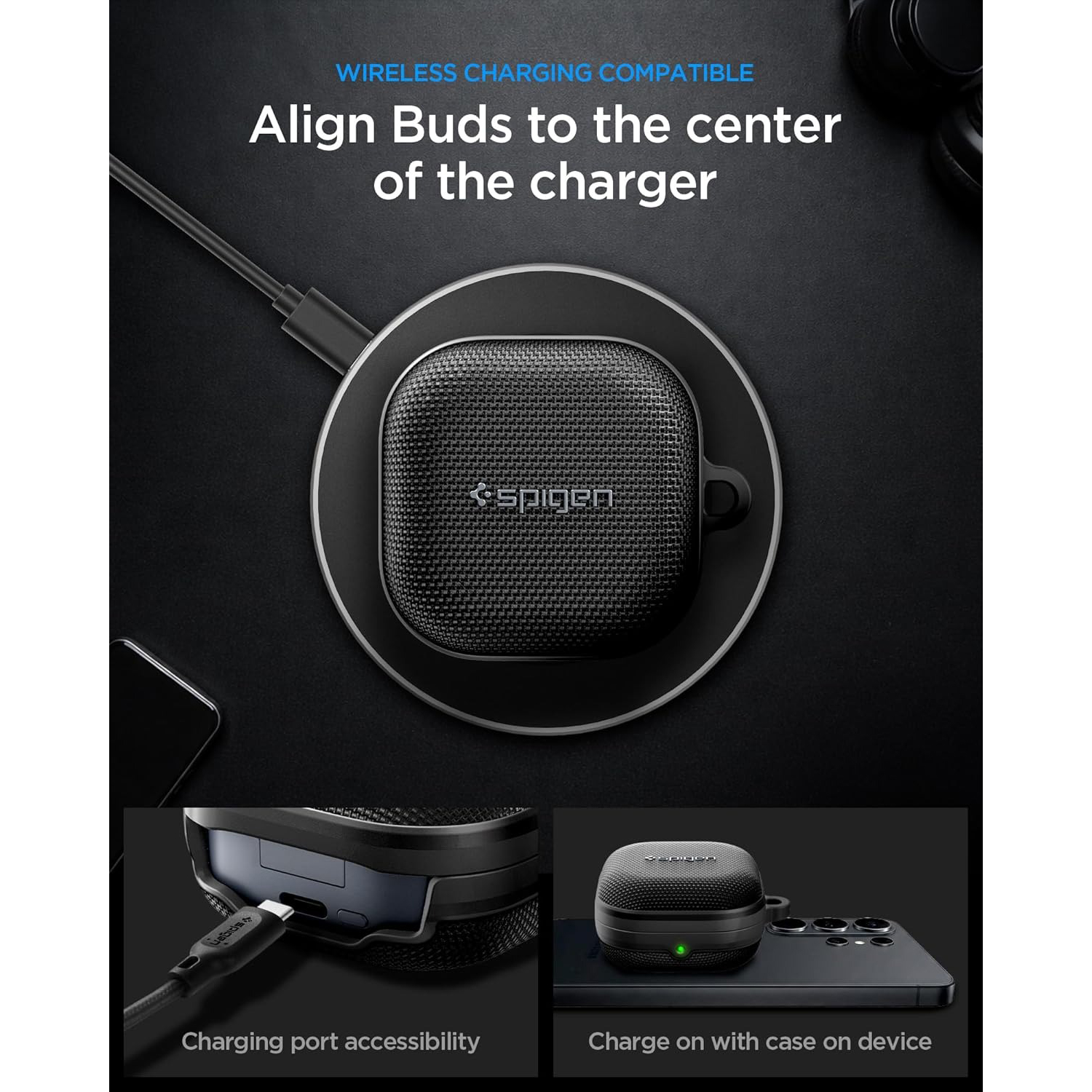 کاور اسپیگن مدل Classic Fit هدفون بی سیم سامسونگ Galaxy Buds 4 Pro / Buds 4