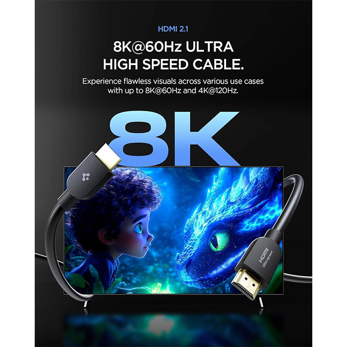 کابل HDMI اسپیگن مدل EB20HH طول 2 متر
