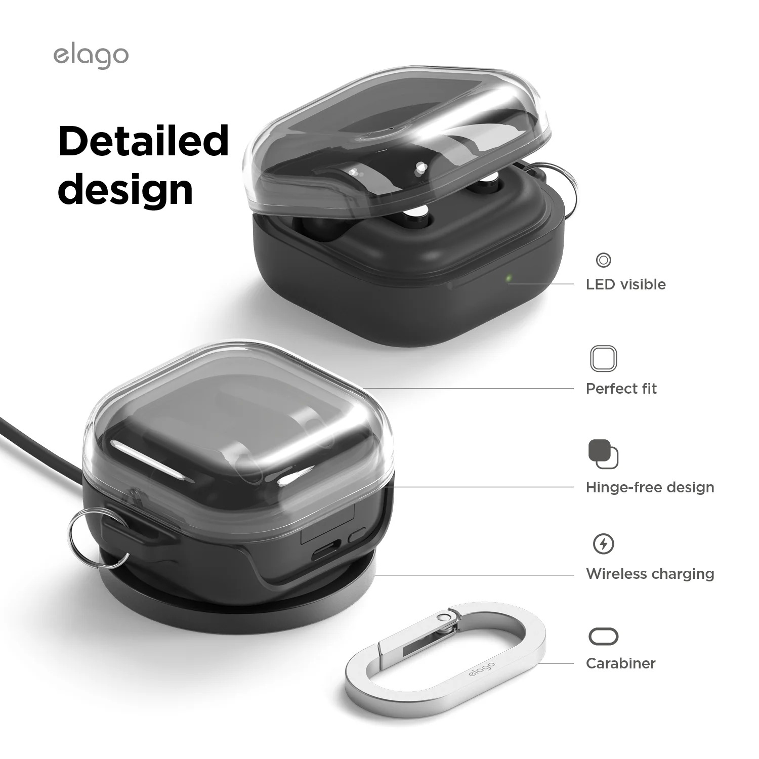 کاور الاگو مدل DuoHang کیس هدفون سامسونگ Galaxy Buds 4 Pro / Buds 4