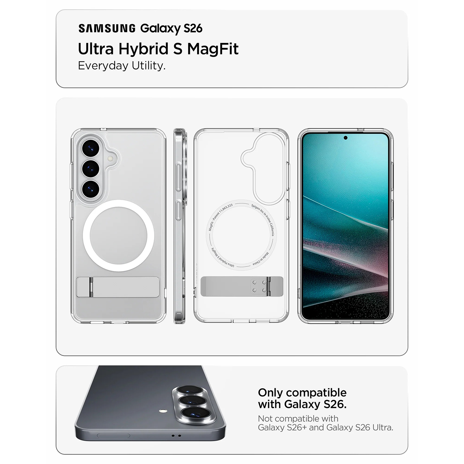 کاور اسپیگن مدل Ultra Hybrid S MagFit گوشی سامسونگ Galaxy S26 Ultra