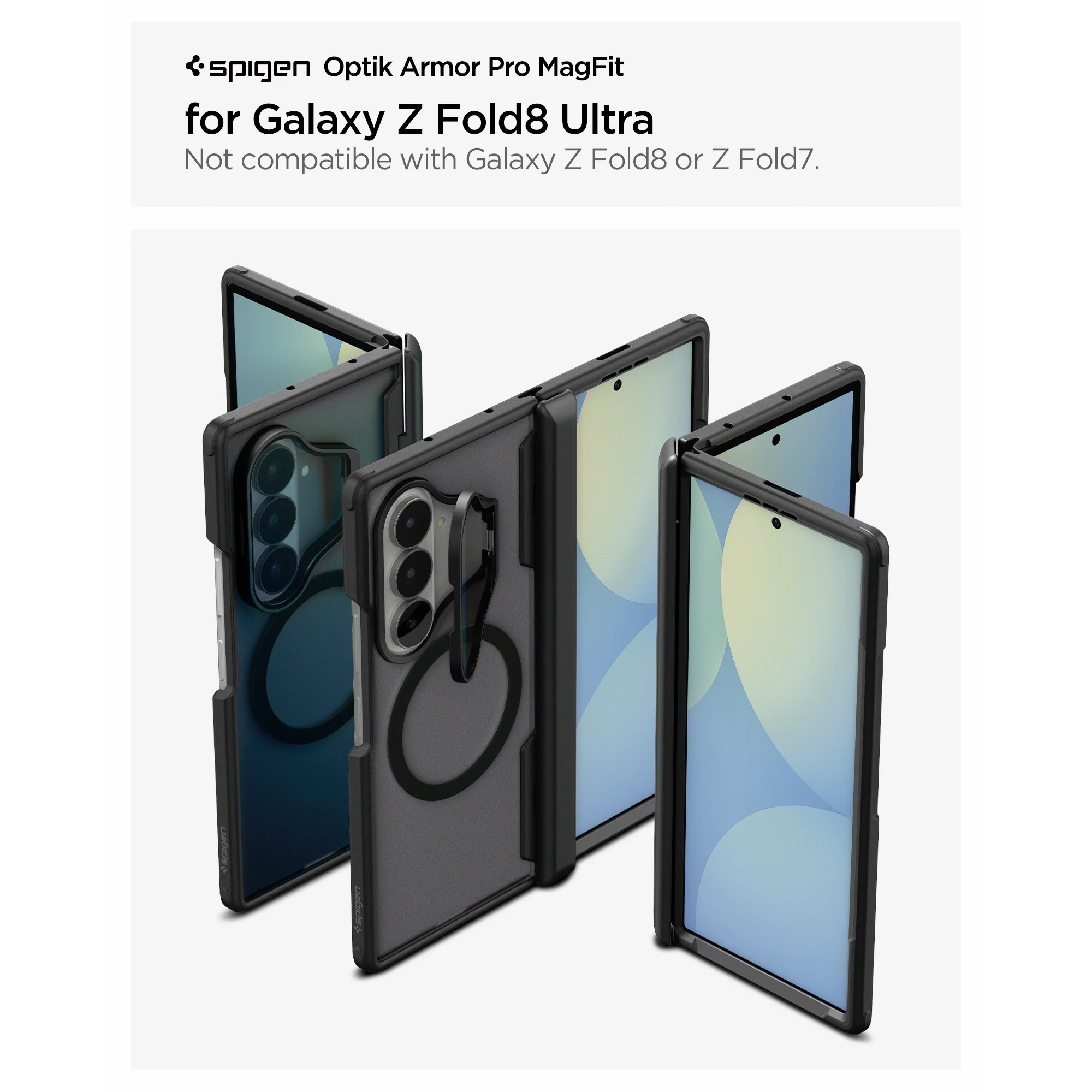 کاور اسپیگن مدل Optik Armor Pro Mag Fit گوشی سامسونگ Galaxy Z Fold 8 Ultra