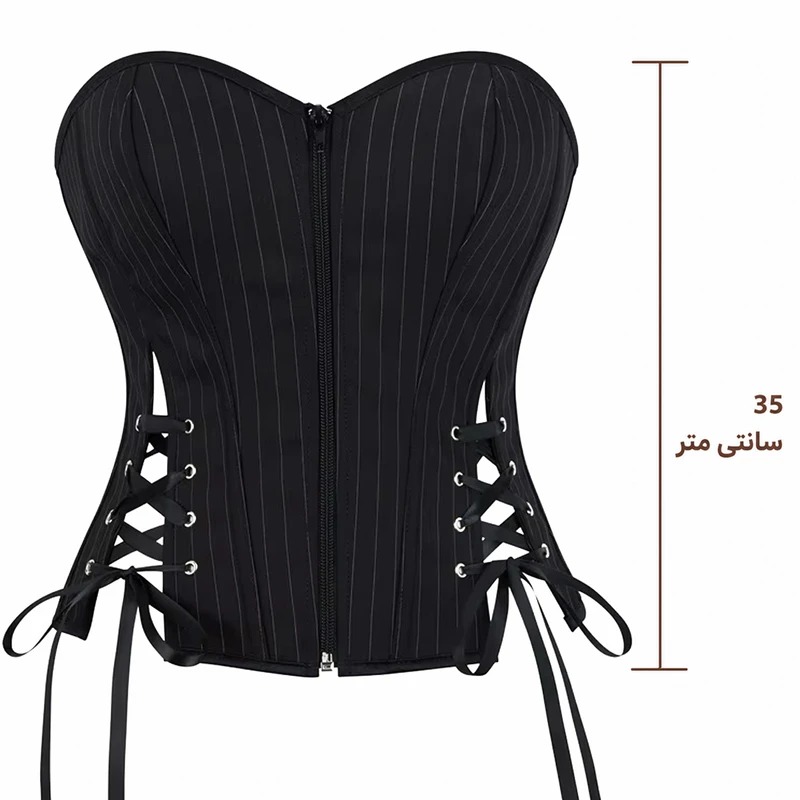 تاپ زنانه مدل دکلته فنردار بندی کد LUX00330 - تصویر 9