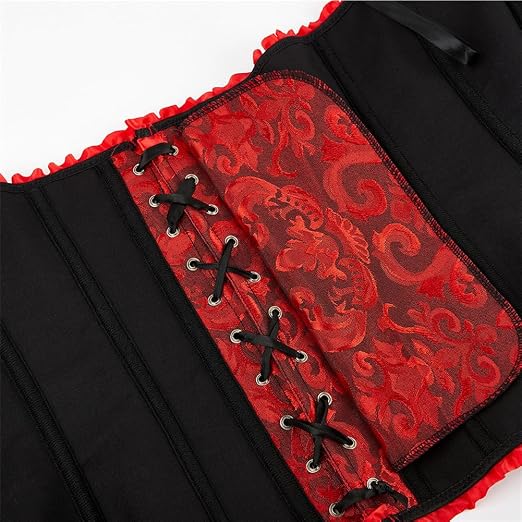 تاپ زنانه مدل ET00819B فنردار گوتیک