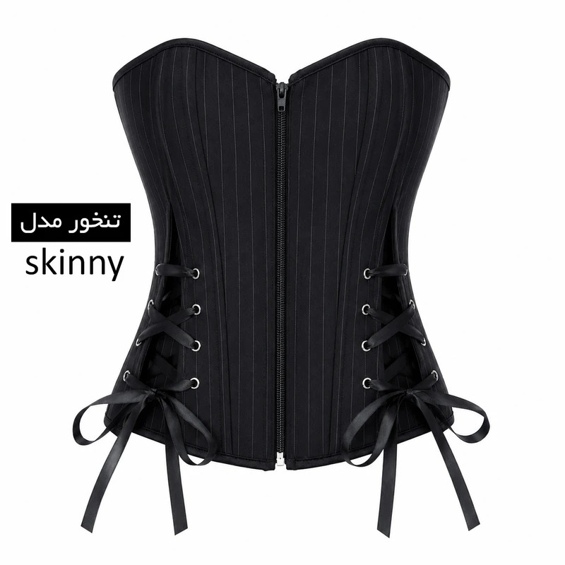 تاپ زنانه مدل دکلته فنردار بندی کد LUX00330 - تصویر 4