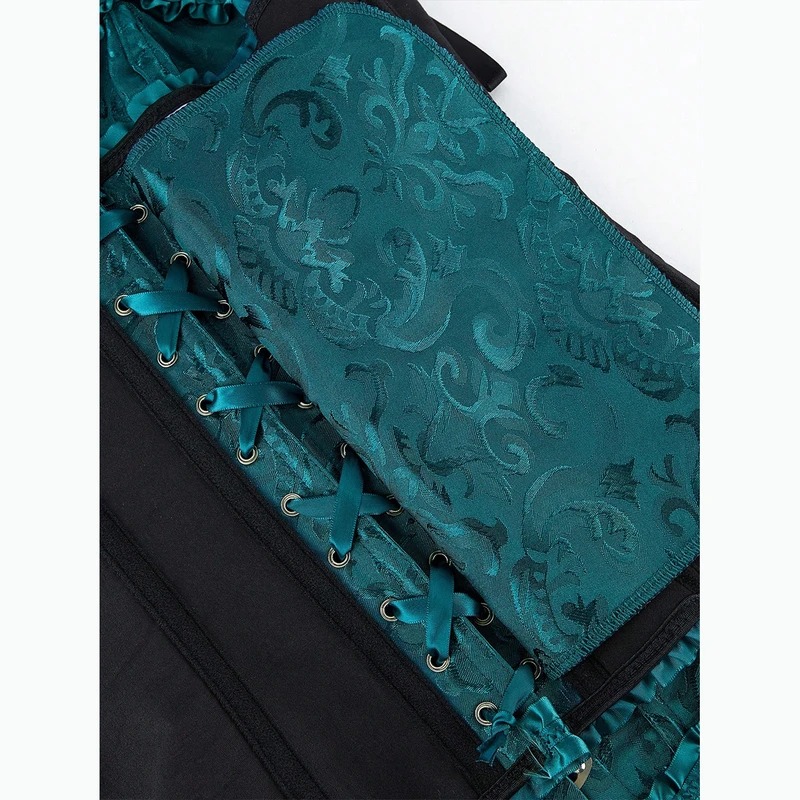 تاپ زنانه مدل Lux000810B گوتیک فنر دار - تصویر 18