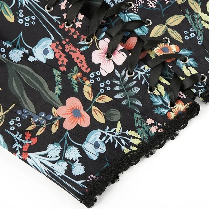 نیم تنه زنانه مدل NTX00505 وینتیج فنردار - تصویر 8