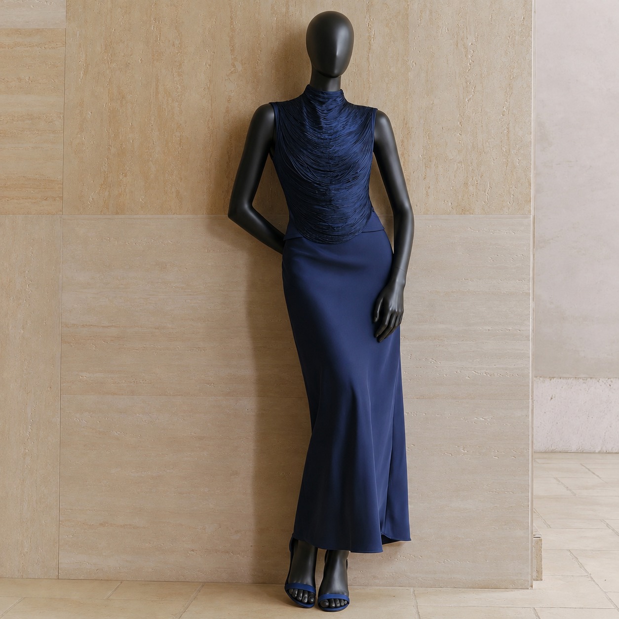 تاپ زنانه مدل آبشاری مجلسی UX0918