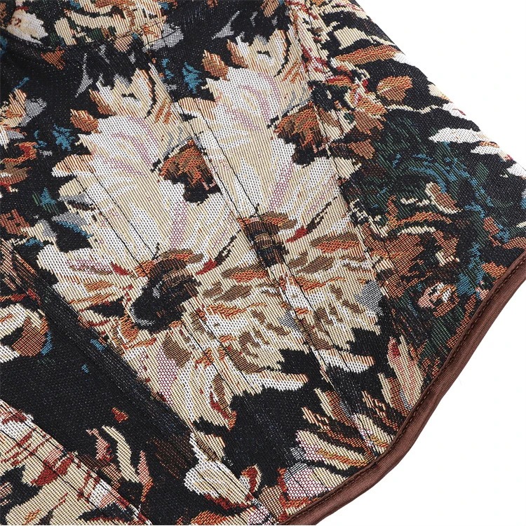 کراپ تاپ زنانه دکلته کرستی فنردار گلدار مدل LUX-00354