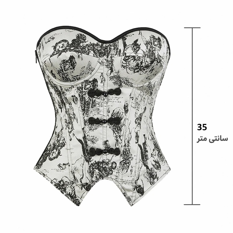 تاپ زنانه مدل فنردار وینتیج LUX00357